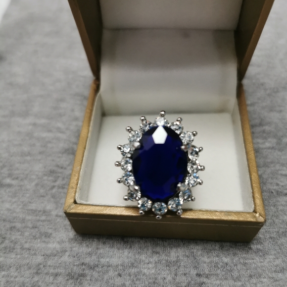 #5~New Royal Blue zircon ring - Picture 3 of 4